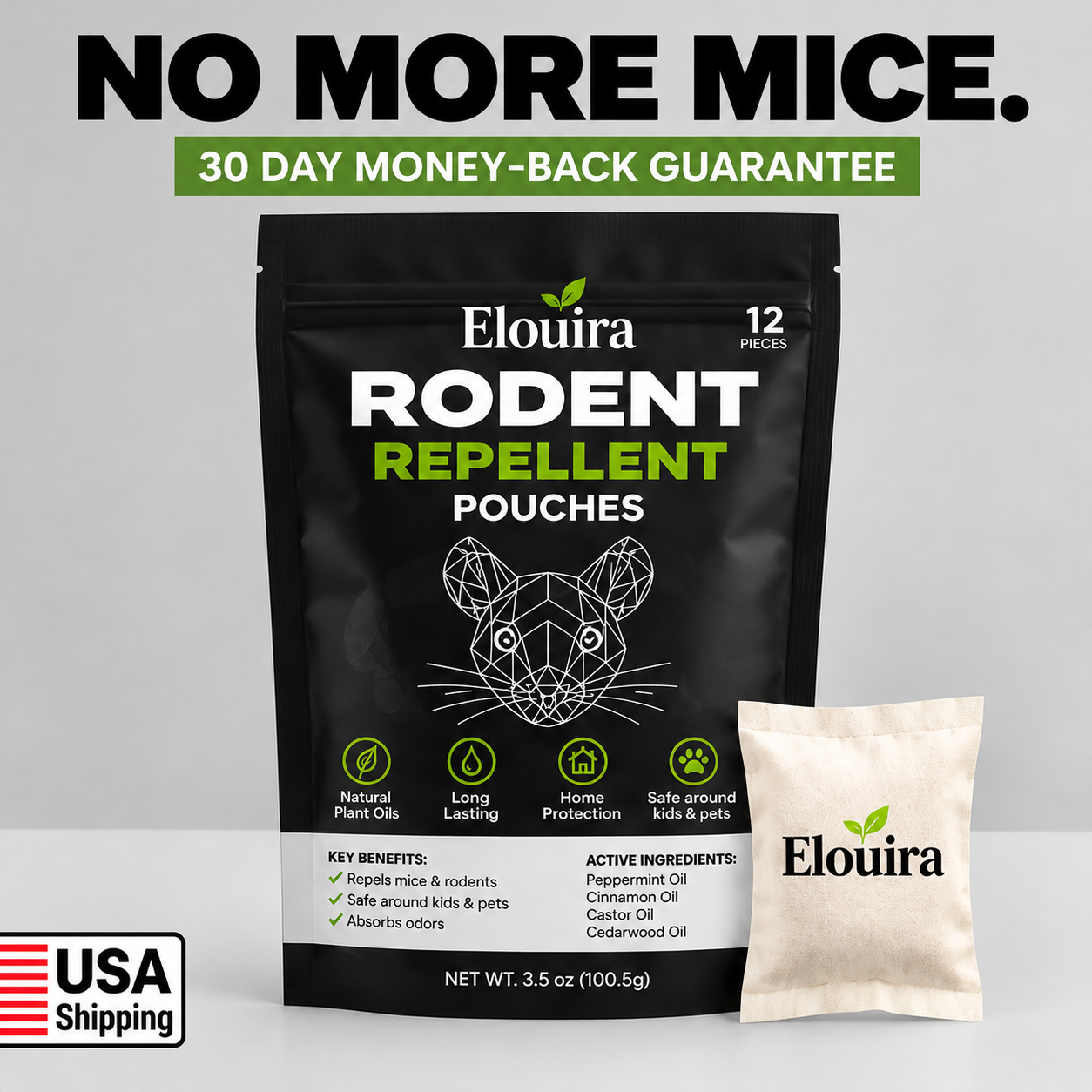 Place These Pouches Anywhere Mice Hide - And Watch Them Disappear.